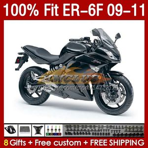 OEM Fairings Kit voor Kawasaki Ninja 650R ER 6 F 650 R ER6F 09 10 11 Body 149No.30 ER-6 F ER 6F ER-6F Bodywork ER6 F 2009 2010 2011 650-R 09-11 Spuitvorm Factory Black