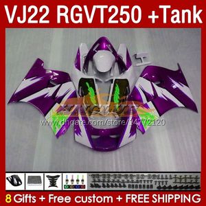 Tank Fairings OEM pour Suzuki RGV250 SAPC VJ22 RGVT250 RGV-250 VJ 22 160NO.126 RGV RGVT 250 CC 90 91 92 93 94 95 96 RGVT-250 1990 1991 1992 1993 1995 1996 Fairring Purple Stock Purple Stock Purple Stock Purple Full