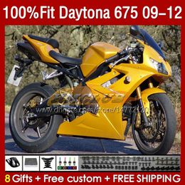 OEM Glossy Golden Fairings Kit voor Daytona 675 675R 09 10 11 12 Body 150No.40 Daytona675 2009 2010 2011 Bodyworks Daytona 675 R 2009-2012 Spuitmal kuip