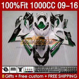 Carénages de stock vert OEM pour SUZUKI GSXR1000 K9 GSXR-1000 09 10 11 12 2013 2014 2015 2016 151No.160 GSXR 1000 CC 1000CC 2009 2010 2011 2012 13 14 15 16 Carénage d'injection