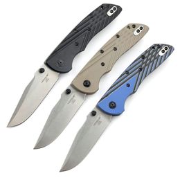 OEM Hogue pliage couteau 8Cr13mov Stone Wash Drop Point Point G10 Handle Ball Ball Edc Pocket Folder Couteaux Outdoor Tools With Retail Box