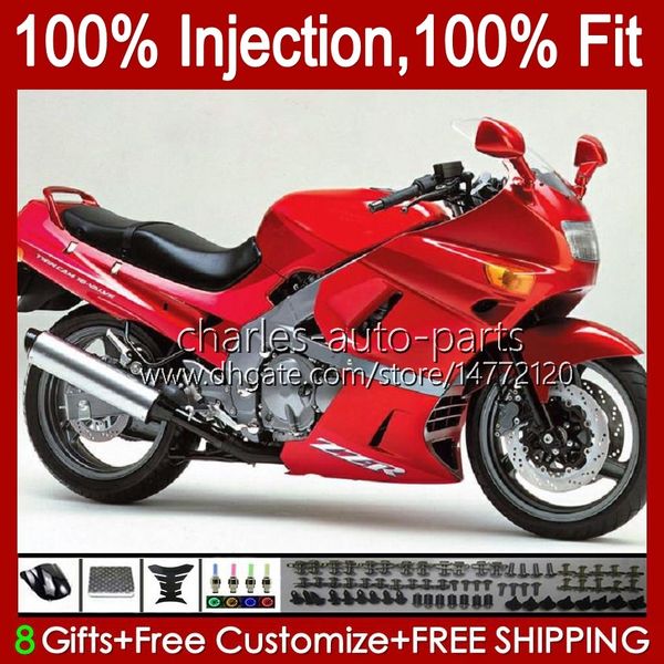 Carenatura iniezione OEM per KAWASAKI NINJA ZZR-400 ZZR-600 2001 2002 2003 2004 2005 2006 2007 84HC.67 metallo rosso nuovo ZZR600 ZZR400 ZZR 400 600 93 94 95 96 97 98 99 00 Corredo del corpo