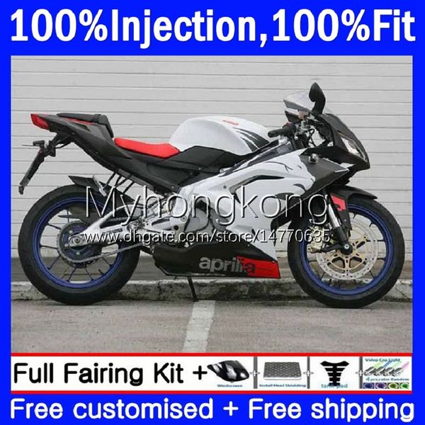 Injection OEM Pour Aprilia RSV-125 RSV 125 RS 125 RR 125RR RS-125 RS4 12 13 14 15 16 Corps 12No.64 RSV125RR RS125 Blanc blak R 12-16 RSV125 2012 2013 2014 2015 2016 Carénage