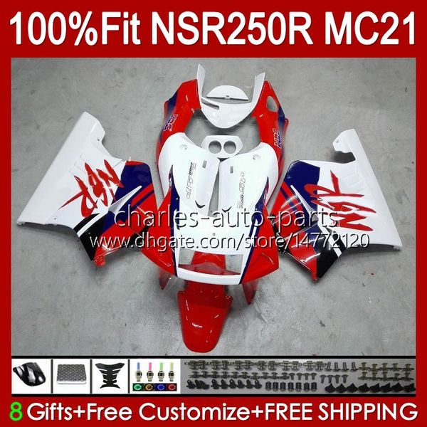 Injection OEM pour HONDA NSR250 NSR 250 R MC21 PGM3 NSR250R 90 91 92 93 103HC.10 NSR 250R blanc rouge nouveau NSR250RR 1990 1991 1992 1993 Carénages