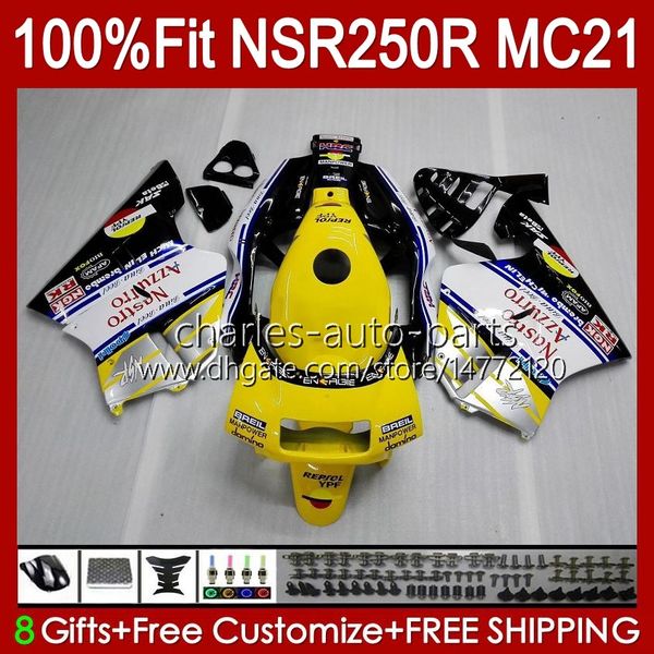 Injection OEM Pour HONDA NSR250 jaune brillant NSR 250 R NSR250R 1990 1991 1992 1993 103HC.58 MC21 NSR 250R PGM3 NSR250RR 90 91 92 93 Carénages