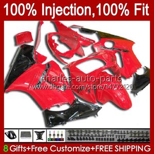 Carrosserie de moulage par injection OEM pour KAWASAKI NINJA ZX1200 C ZX1200C ZX 12 R 1200 CC 2000 2001 Corps 2No.92 ZX 1200 12R 1200CC ZX-12R 00-01 ZX12R 00 01 Kit de carénage rouge usine blk