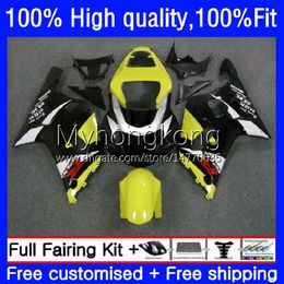 OEM-injectievorm voor SUZUKI GSXR 600CC 600 750 CC K1 600CC 2001 2002 2003 Body 19NO.70 GSXR-600 GSXR-750 GSXR600 01-03 GSX-R750 GSXR750 01 02 03 Kuiken Geel Black Kit