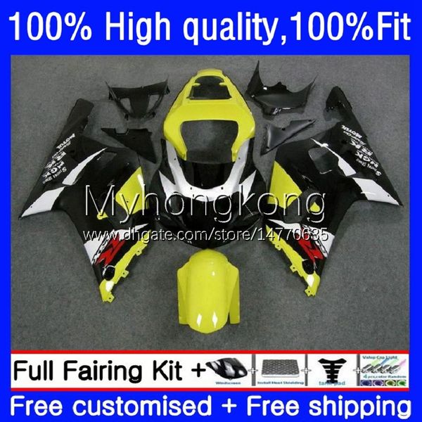 Molde de inyección OEM para SUZUKI GSXR 600CC 600 750 CC K1 600CC 2001 2002 2003 Cuerpo 19No.70 GSXR-600 GSXR-750 GSXR600 01-03 GSX-R750 GSXR750 01 02 03 Carenado Amarillo negro Kit