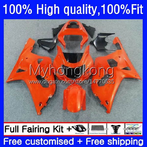 Molde de inyección OEM para SUZUKI GSXR 600CC 600 750 CC K1 600CC 2001 2002 2003 Cuerpo 19No.72 GSXR-600 GSXR-750 TODO Naranja GSXR600 01-03 GSX-R750 GSXR750 01 02 03 Kit de carenado