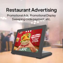 OEM l Forme 8 pouces Android 11 Desktop Pos Tactile Tablet Restaurant Menu de restauration PC Client PC avec double haut-parleur AIO Affichage