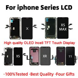 OEM LCD-schermen OLED TFT Incell-display Mobiele telefoon-aanraakpanelen voor iPhone X XS Max XR Full Touch Screen Digitizer Volledige vervangende montage Qulity 100% getest