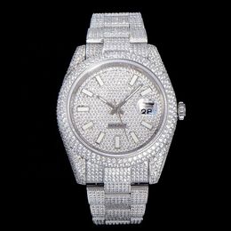 Reloj de buceo luminoso OEM resistente al agua 41mm TW Factory ETA 2824 movimiento 904L acero zafiro estrellado hielo diamante reloj