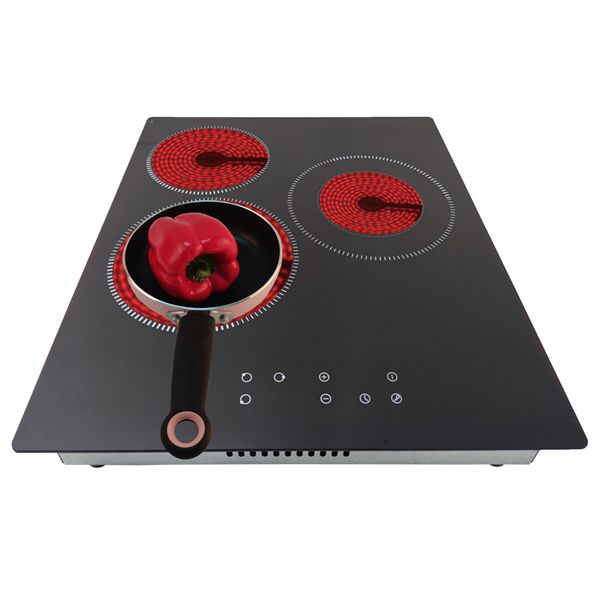 Fabricant OEM Appareil de cuisine personnalisé 220V Infrarouge Infrarouge Hot Plates 3 Zone Coileur de plaque