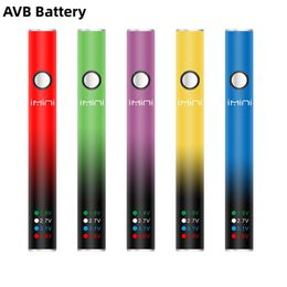 OEM / ODM aangepaste vape-batterij 380mAh 510 draad Verwarm vaporizer pod E-sigarettenpen VV-batterijen USB-opladerkit voor dikke olieverstuivers Cartridges E-sigarettenpen 5 kleuren