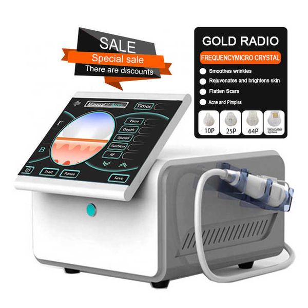 OEM / ODM Microneedle fraccional Gold Rf Máquina de radiofrecuencia Microneedling RF Reconstrucción de colágeno Rejuvenecimiento de la piel Estiramiento facial Cicatrices de acné Pluma Removedor de arrugas