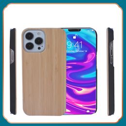 Cajas del teléfono móvil de la cubierta de madera del ODM del OEM para Iphone 13 mini 12 Pro Max Shell de bambú de madera