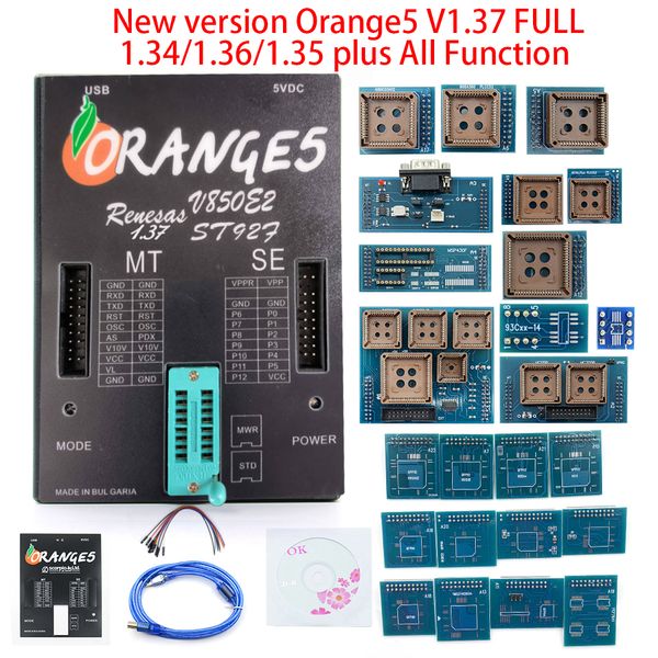 Dispositivo de programación profesional OEM Orange5 V1.37 con herramienta de paquete completo Software de función mejorada de hardware orange 5 Plus V 1.35