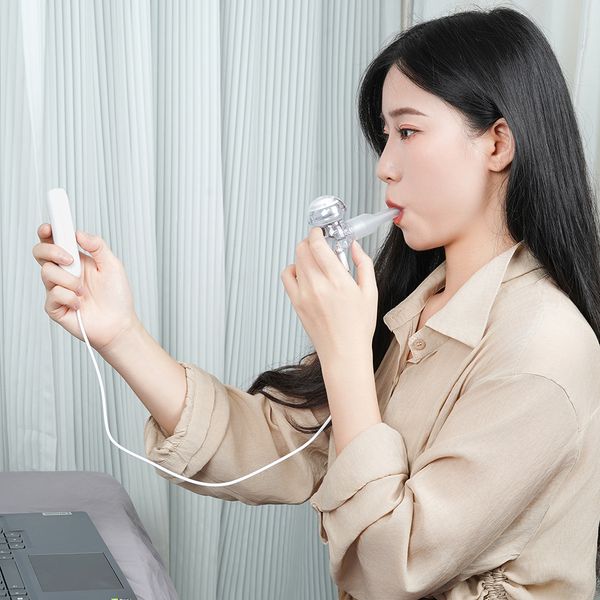 Nébuliseur médical ultrasonique portatif de fièvre de toux d'asthme de mini nébuliseur de maille d'OEM avec la fonction de nettoyage automatique