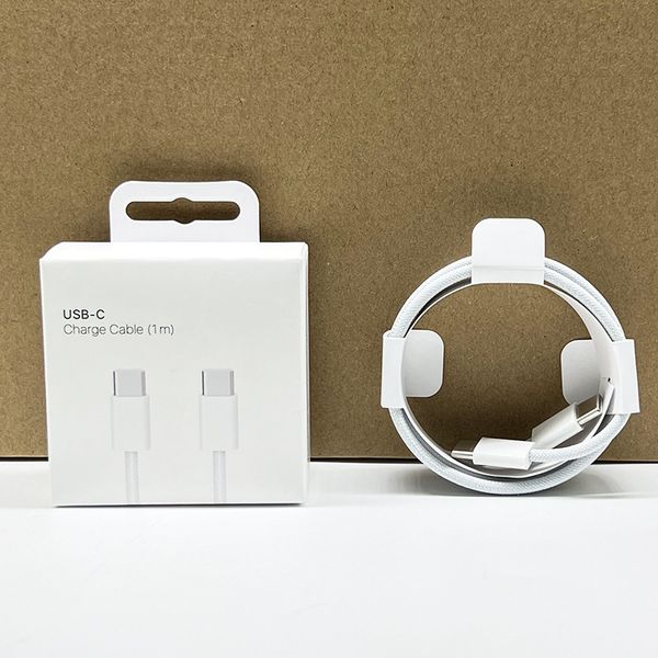 Calidad OEM 1m 3FT 2M USB PD 20W Tipo C a C Cables de carga súper rápidos Cable de cargador de teléfono rápido Cable de iPhone para iPhone 15 14 13 12 11 X 8 plus Pro Max con caja al por menor