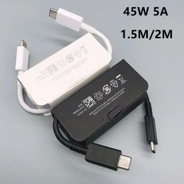 Qualité OEM 45w Câble USB Type C 1,5M 2M 5A Type C à C Câbles de chargeur de charge rapide Cordon pour Samsung Galaxy note 20 s20 s21 s22 note10 ep-dn975