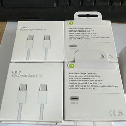 Câbles PD de qualité OEM 60W pour iPhone 15 Charge rapide 1m 3ft USB C à type C câble tressé Cordons de charge Apple Cords de chargeur iPhone