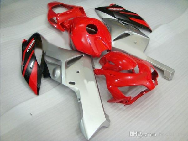 Carénages de qualité OEM pour Honda CBR1000RR 2004 2005 kit de carénage de moulage par injection argent rouge noir CBR 1000 RR 04 05 VV26