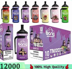 OEM Oplaadbare Bang TN12000 Puffs Vaper 12K E-Cigarette Penstijl Wegwerp Airflow Verstelbare Vapes