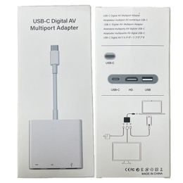 Connecteurs OEM USB-C 3.1 type-c vers sortie HD 4K 1080p, adaptateur Multiport AV numérique USB-C OTG USB 3.0, chargeur HUB pour Macbook 12"