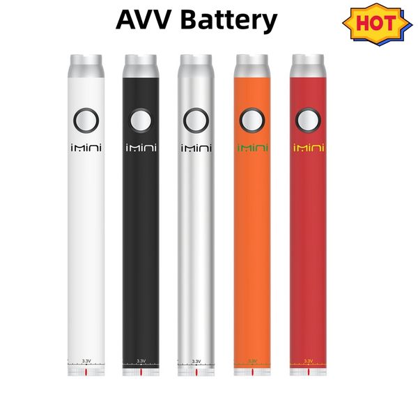 OEM gros Imini jetable préchauffage tension réglable Vape batterie Mod cartouche 510 fil bouton batterie stylo avec chargeur de câble USB C