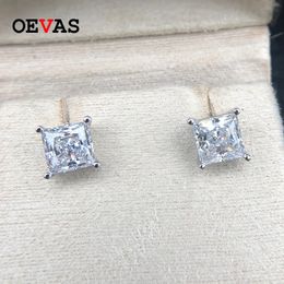Oevas 100% 925 Solid Sterling Silver Creat Gemstone Ear Studs Earrings vrouwen Men Fijne sieraden Groothandel 240522