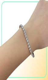 OEVAS 100 925 Sterling Zilver Gemaakt Moissanite Edelsteen Bangle Charm Bruiloft Armband Fijne Sieraden Hele Drop Fact85164582206304