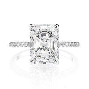 Oevas Real 925 Sterling Silver Emerald Cut High Carbon Diamond 5a Zirkoon trouwringen voor vrouwen luxe fijne sieraden groothandel 240417