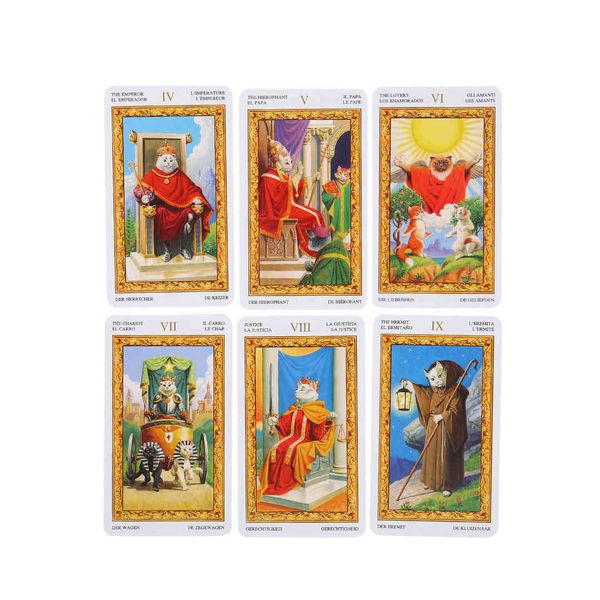 Of White Cats Versión Inglés Divinación Tarot Deck Oracles Tarjeta de tarjeta Juego para adultos con orientación PDF S2C7V