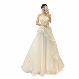 Ofallsis French Style Strapl Light Wedding Dr 2023 Summer Bride Travel Shoot Fraging Simple Outting Welcome Fairy Dres C8ir #