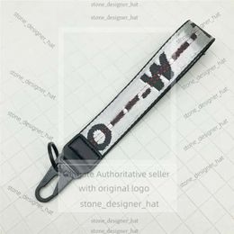 Off Key Chain Off Withe Luxury Rings Keychains Clear Rubber Jelly Letter Print Keys Ring Fashion Men Women Canvas Keychain Camera Pendant 88d5