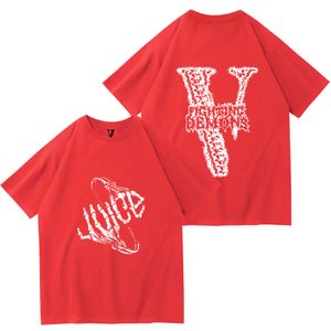 Vlone off mens t-shirts flèche irrégulière doigt d'été lâche décontracté t-shirt à manches courtes luxe hommes t-shirt grande taille grande V femmes mode VLONE T-shirt Y1