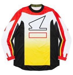 Camiseta de manga comprida para motocicleta cross-country, novo traje de corrida, mountain bike, traje de equitação, plus size, personalização para homens e mulheres