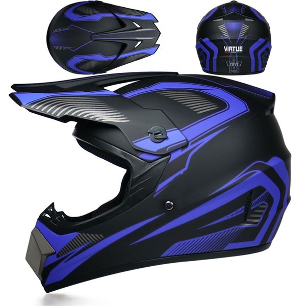 Mini casque de moto tout-terrain, sans casque, pour voiture de course, léger, de montagne, complet, avec lentille à jet d'air, PF