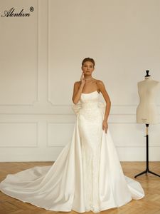 Robe de mariée de la sirène hors de l'épaule 2 en 1