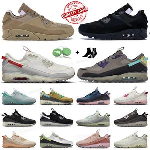 Off sports Terrascape Running Shoes Triple negro Blanco Desert Ore University Red Fossil Light Menta Sail Sea Glass Lime Hombres Mujeres Athletic Outdoor Sneakers