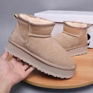 Australië laarzen tasman pantoffels Dameslaars designer laarzen Tazz Slippers Klassieke Sneeuw winterlaarzen Ultra Mini Platform Laarzen Suède Instappers pantoffels maat 35-44