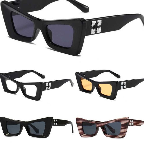 OFF Gafas de sol Moda de lujo Gafas de sol casuales Offs Gafas blancas Diseñador para hombres y mujeres Estilo Protección UV Placa gruesa clásica Marco cuadrado Gafas Gla Q1SD