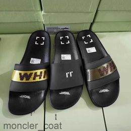 Off Tazz Slipper Rubber Sole Mule Designer Sandal Luxury Slippers Black White Slider Womens Office Bure