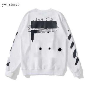 Off White Designer Offend Sweatshirts Sweater Painted Off Whitehoodie X Arrow Crow Stripe Loose Hoodie en Dames T-shirts OFF W Hot Office 2068