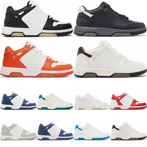 Fuera de la oficina Zapatos casuales Negro Gris Azul Naranja Zapatillas de deporte de diseñador de moda para hombres Mujeres Zapatillas de cuero Tamaño 36-45