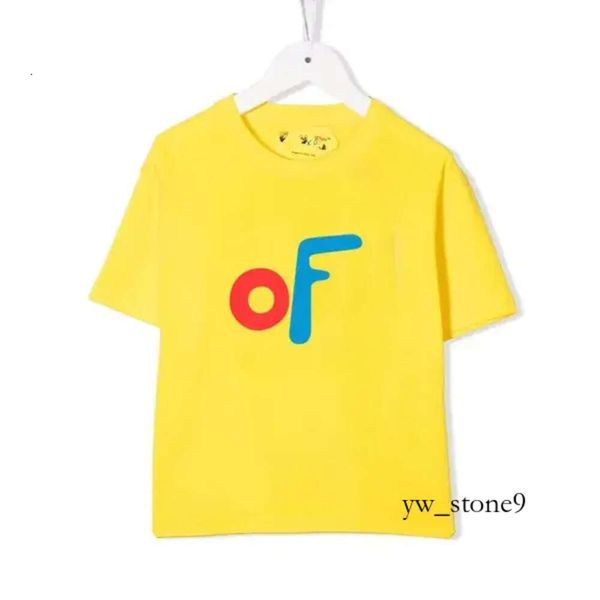 Off White Shirt White Boys Flecha irregular Chicas Verano Offend Manga Carta Impreso Dedo Suelto Niño Niños pequeños Camisetas juveniles Off camiseta 1723