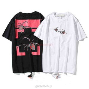 OFFes Spider Designer T-shirt pour hommes mâle 2022 Summer Loose Tees Top Qualité Peintures croisées T-shirts Hip Hop Ow Vêtements 17wt