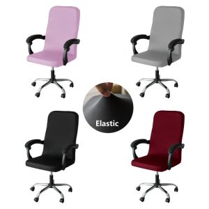 Chaise d'ordinateur de bureau couvre les couleurs massives de jeu élastique en fauteuil de fauteur Spandex House de Chaise Home Desk Chair Cover