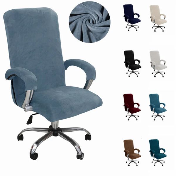 Fundas para sillas de escritorio para computadora de oficina Protector para sillón Negro Azul Blanco Housse De Chaise de alta calidad Incluye reposabrazos Fundas para jugadores 240108