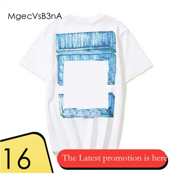 Bureau Designer Vêtements de mode et femmes T-shirts en vrac Tops Homme Casual Street Graffiti Shirt T-shirts pour hommes Offs Blanc Rouge 474